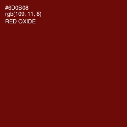 #6D0B08 - Red Oxide Color Image